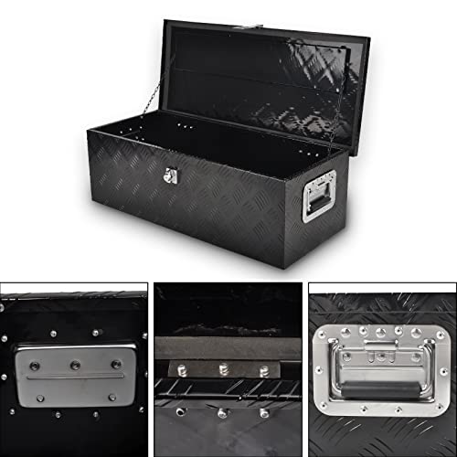30In Aluminum Tool Box 5 Bar Tread Chest Box Flatbox for Truck Car Outdoor