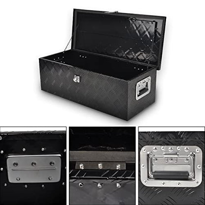 30In Aluminum Tool Box 5 Bar Tread Chest Box Flatbox for Truck Car Outdoor