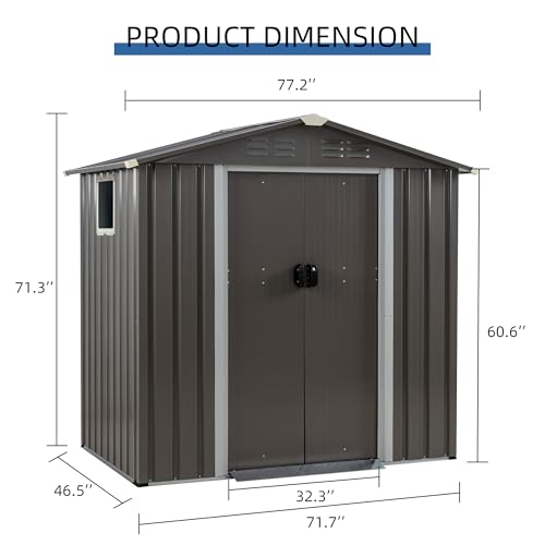 JYQAQA 6x4 FT Outdoor Storage Shed