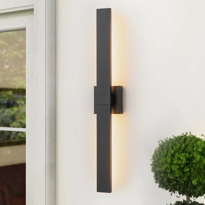 Black Modern LED Outdoor Wall Sconce 31.5" Long Outdoor Wall Lights Exterior Lighting Fixtures for House Porch Patio Garage Front Door