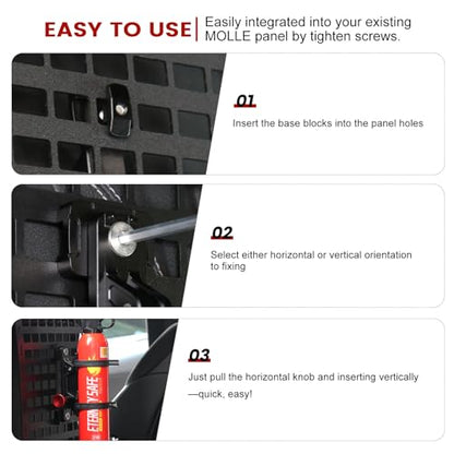 Aluminum MOLLE Panel Fire Extinguisher Mount Kit for 1