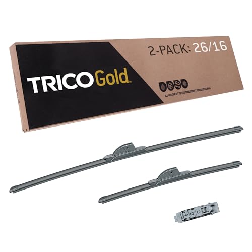 Gold™ (18-2616) 26 & 16 Inch Pack of 2 Automotive Replacement Windshield Wiper Blades for My Car Super Premium All Weather Beam Blade for Select Vehicle Models (2 Count)