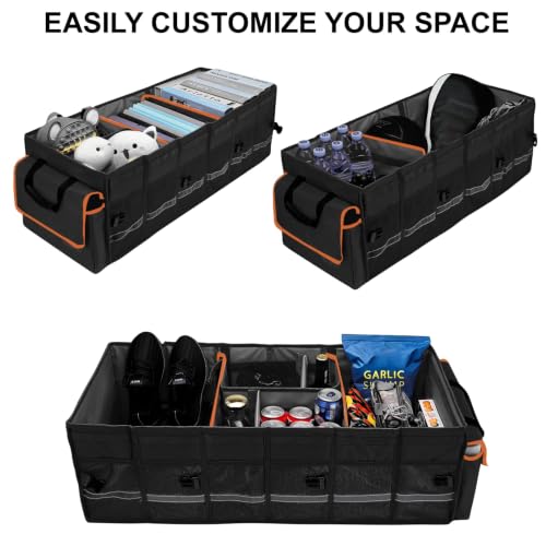 Car Trunk Organizer and Storage with Lid & Removable Leakproof Cooler Bag