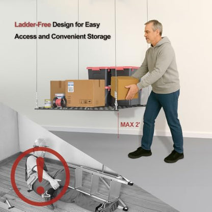 Overhead Garage Storage Rack for 10