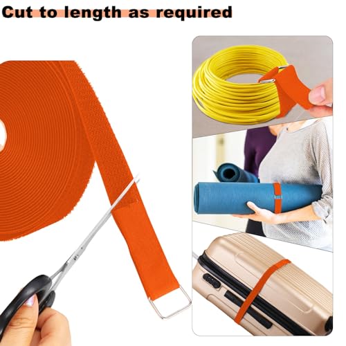 1"x16ft Hook and Loop Straps with 25 Metal Buckles