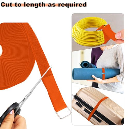 1"x16ft Hook and Loop Straps with 25 Metal Buckles