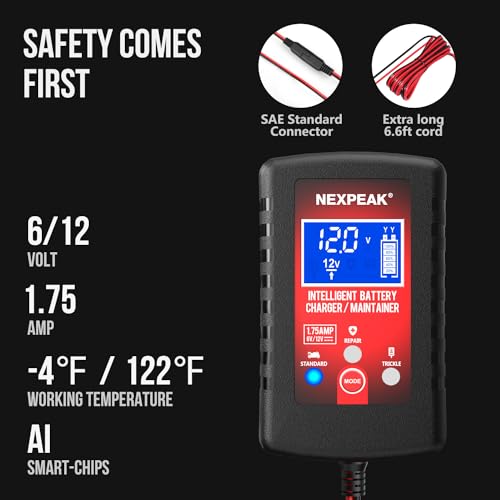 3 Pack 1.75A Car Battery Charger (3 Count)