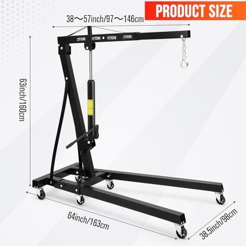 2 Ton Hydraulic Engine Hoist with Lever Stabilizer