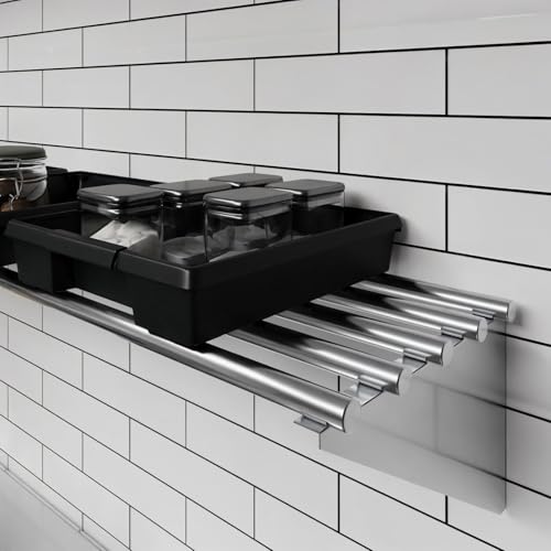 14 in. x 48 in. NSF Stainless Steel Tubular Wall Shelf