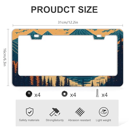 Mountains Forest License Plate Frames