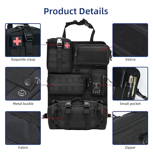 6 Pack Tactical Car Seat Back Organizer