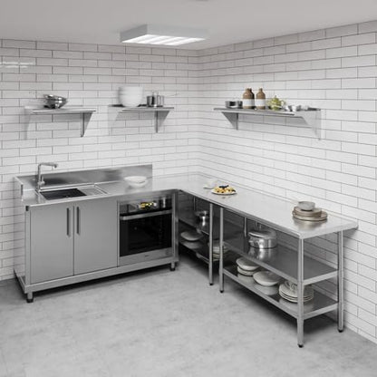 48" Long X 12" Deep Stainless Steel Wall Shelf