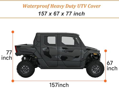 UTV Cover Heavy Duty 300D Waterproof Outdoor Storage 4
