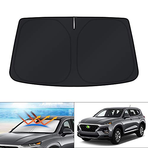 Windshield Sun Shade for Hyundai Santa Fe 2019 2020 2021 2022 2023 Accessories Sunshade Sun Protector Foldable Block UV Rays Keep Car Cooler