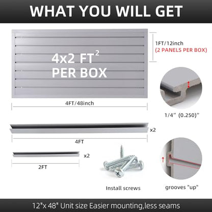 Slat Wall Paneling Garage Wall Organizer
