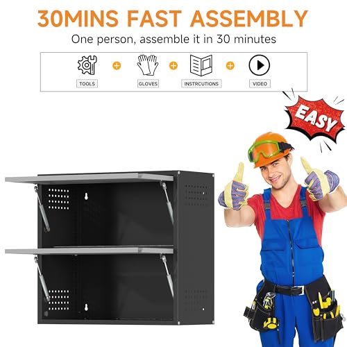 Metal Garage Wall Cabinet with Up