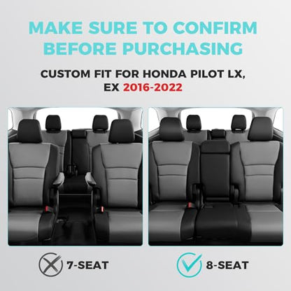 Seat Covers for Honda Pilot 2016 (8 Count)