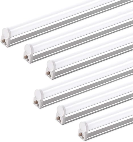 6 Pack LED T5 Integrated Single Fixture 1FT (6 Count)