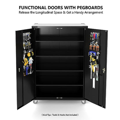 Upgraded Wide & Deep Garage Storage Cabinet