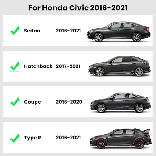 All Weather Floor Mats for Honda Civic 2016