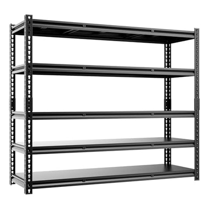 5 Tier 60”W X 20”D X 72”H Garage Shelving Heavy Duty 3000LBS Shop Shelves Heavy Duty Adjustable Unit Rack Metal Rack (5 Count)