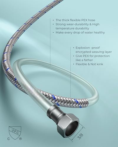 Widespread Brushed Nickel Bathroom Faucet 3 Hole Commercial Faucet