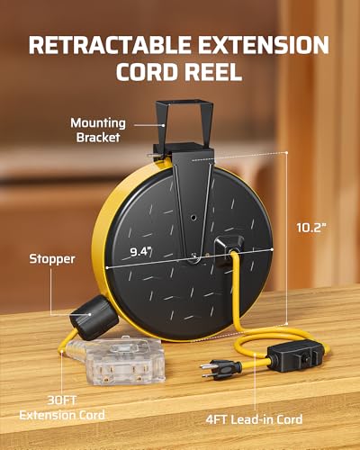 Retractable Extension Cord Reel