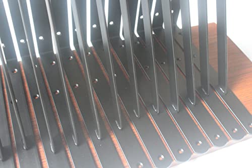 30 Pack L18 x H 12" Black Heavy Duty Shelf Brackets with Screws Metal Shelf Brackets Shelf Support Angle Brackets for Shelves L Brackets Heavy Duty Floating Shelf (30 Count)