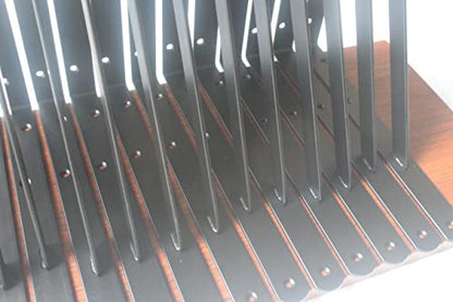30 Pack L18 x H 12" Black Heavy Duty Shelf Brackets with Screws Metal Shelf Brackets Shelf Support Angle Brackets for Shelves L Brackets Heavy Duty Floating Shelf (30 Count)