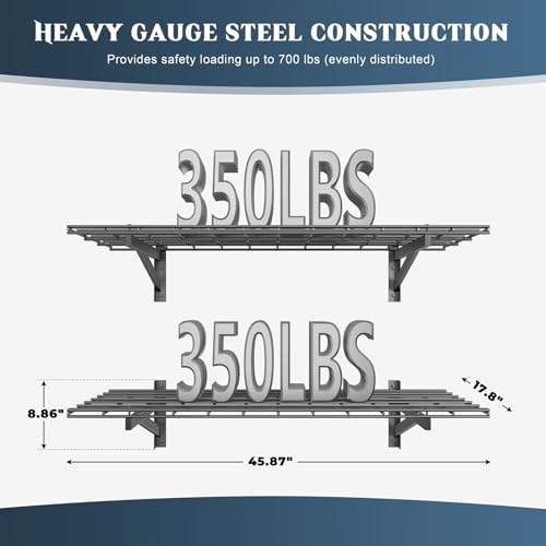 2 Pack Garage Shelving Wall Mounted
