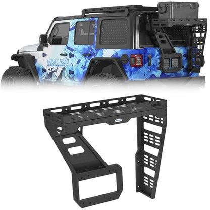 JL Tailgate Spare Tire Cargo Basket Rack for 2018