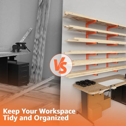 Wood Organizer and Lumber Storage Rack Wall Mount
