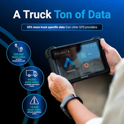 RANDTAB7 7 inch GPS Truck Navigator with Industry's Best Custom Trucking Routes