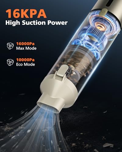 Car Vacuum Portable with 16000Pa Powerful Suction