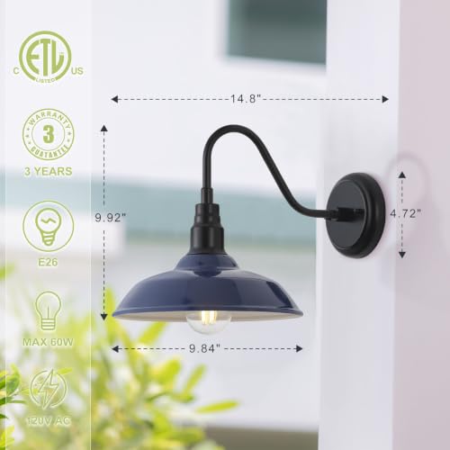 10in Outdoor Barn Light Gooseneck Outdoor Light Fixture