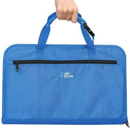 JOYTUTUS 3 in 1 Steering Wheel Eating Tray (Blue), Car Back Seat Laptop Desk, Multifunctional Office Bag Car Work Table for Writing, Car Organizer for Kids, Commuters, Family