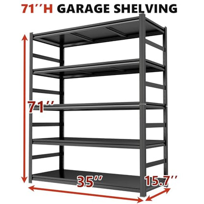 Adjustable 5 Tier Garage Shelving