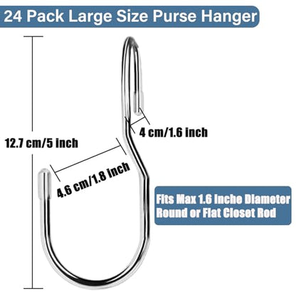 24 Pack Purse Hangers for Closet