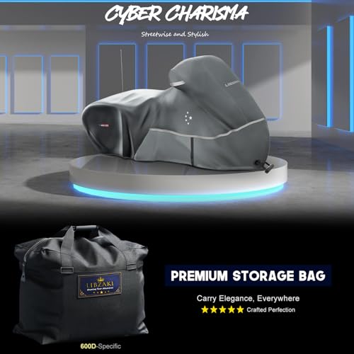 Motorcycle Cover LI LIBZAKI 600D Heavy Duty Storage for Touring Models Harley Davidson Road King