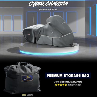 Motorcycle Cover LI LIBZAKI 600D Heavy Duty Storage for Touring Models Harley Davidson Road King