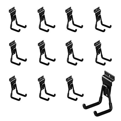 12Pack Slatwall Hooks Heavy Duty Slatwall Accessories Garage Slatwall Hooks and Hangers Small U Hook