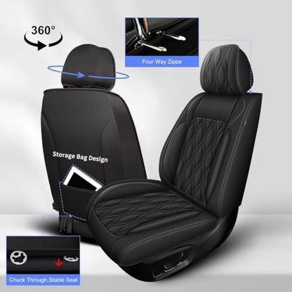 Front Waterproof Leather Seat Covers for Subaru Forester 2007