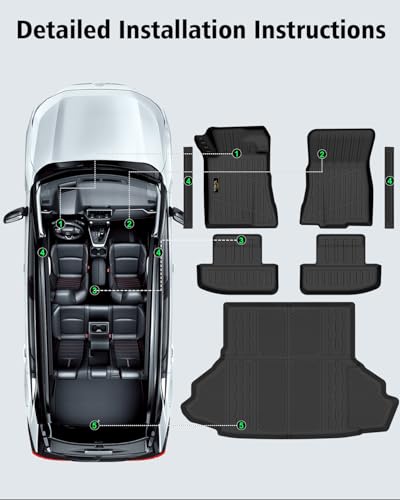 Floor Mats & Cargo Liner Custom Fit for Ford Mustang 2026 2025 2015