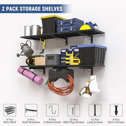 2 Pack Garage Wall Shelf (2 Count)