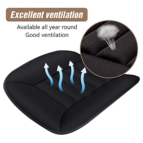 Car Seat Cushion Pad 1.2" Thick Comfort Seat Protector for Car Driver Seat Office Chair Home Use Memory Foam Seat Cushion with Non Slip Bottom