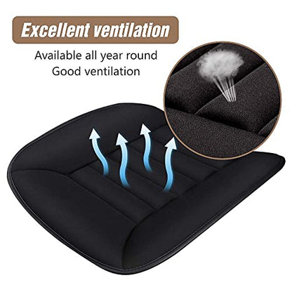 Car Seat Cushion Pad 1.2" Thick Comfort Seat Protector for Car Driver Seat Office Chair Home Use Memory Foam Seat Cushion with Non Slip Bottom