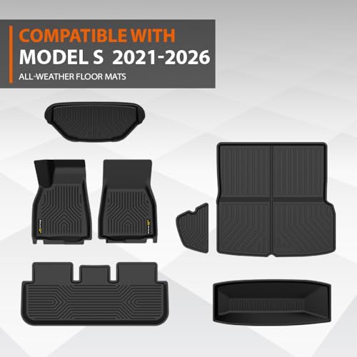TPE Floor Mats & Cargo Liner Fit Tesla Model S 2021