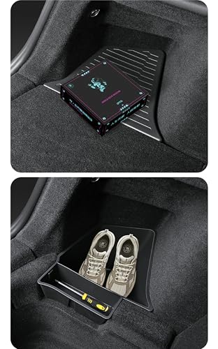 2PCS for 2025 2026 Tesla Model Y Juniper Trunk Organizer Trunk Storage Bins with Lid TPE Waterproof Trunk Storage Box for Model Y Juniper Interior Accessories (2 Count)