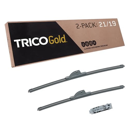 Gold 21" + 19" Premium Automotive Replacement Windshield Wiper Blades (2 Count)