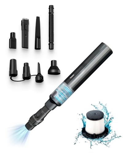 Portable Handheld Car Vacuum Cleaner with HEPA & Stainless Steel Filter